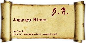 Jagyugy Ninon névjegykártya